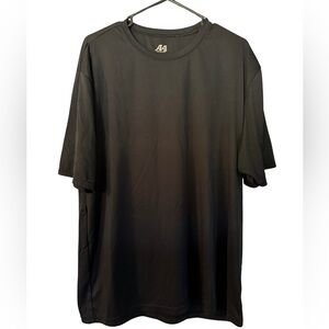 Black polyester exercise tee